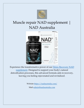 Muscle repair NAD supplement | NAD Australia