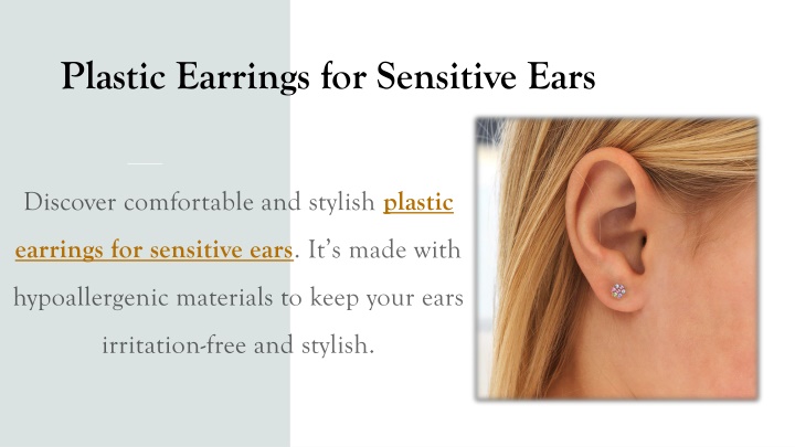 plastic earrings for sensitive ears