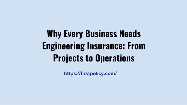 why every business needs engineering insurance from projects to operations