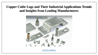 Copper Cable Lugs and Industrial Applications Trends from Leading Manufacturers