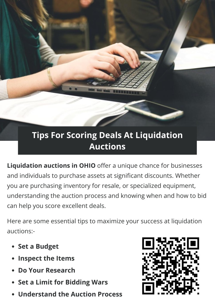 tips for scoring deals at liquidation auctions