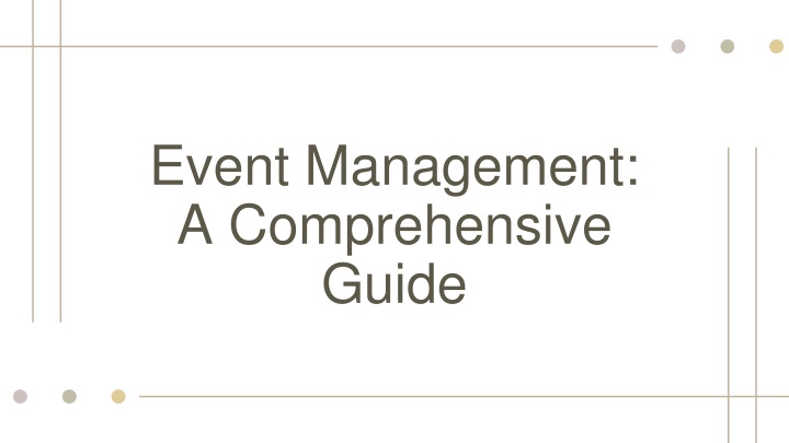 event management a comprehensive guide