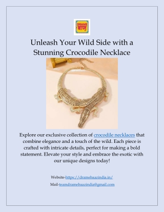 Unleash Your Wild Side with a Stunning Crocodile Necklace