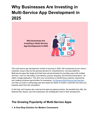 Why Businesses Are Investing in Multi-Service App Development in 2025