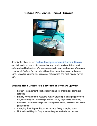 surface pro service umm al quwain