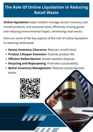 The Role Of Online Liquidation In Reducing Retail Waste