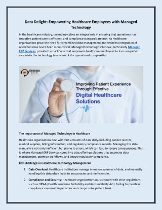 data delight empowering healthcare employees with