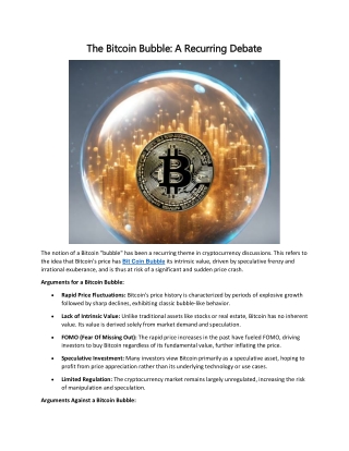 the bitcoin bubble a recurring debate the bitcoin