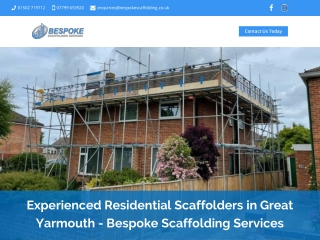 Experienced Residential Scaffolders in Great Yarmouth