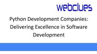 python development companies delivering