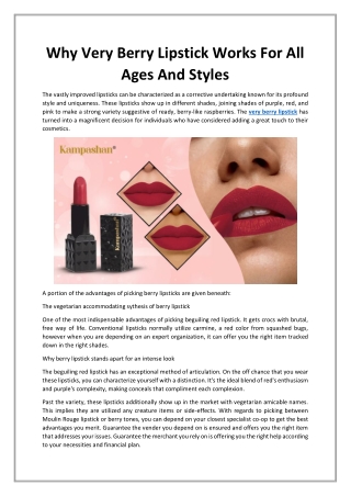 why very berry lipstick works for all ages