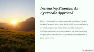 Increasing-Stamina-An-Ayurvedic-Approach