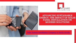 Solar System Installation Company in Kochi, Kerala