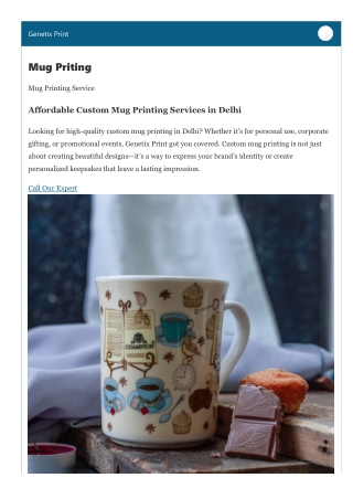 GenetixPrint: Leading Service for Custom Mug Printing in Delhi