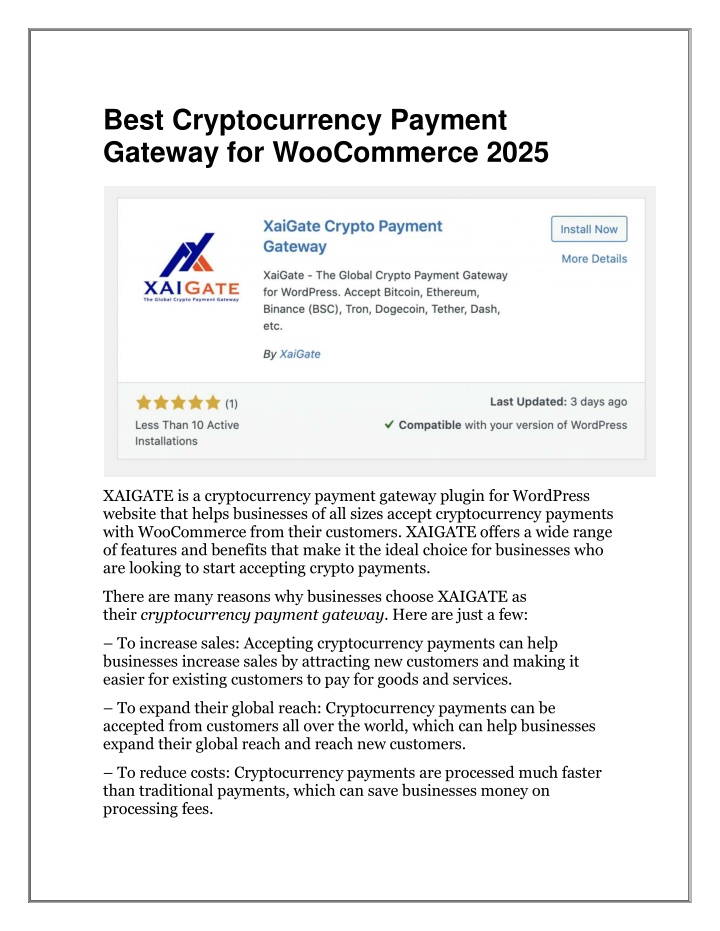 best cryptocurrency payment gateway