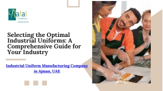 Industrial Uniform Manufacturing Company in Ajman, UAE