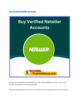 Buy Verified Neteller Accounts