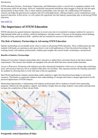 The Role of Industry Partnerships in Advancing STEM Education