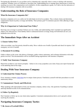 The Ultimate Guide to Dealing with Insurance Companies After an Accident
