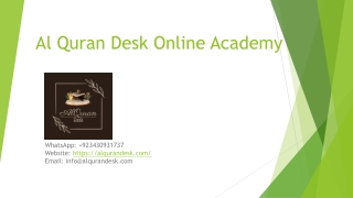 Al Quran Desk Online Academy