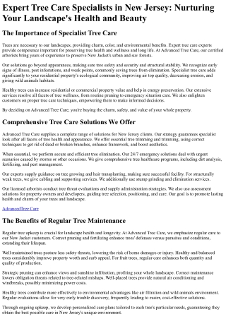 expert tree care specialists in new jersey