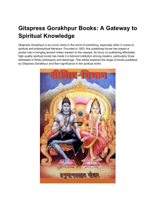 gitapress gorakhpur books a gateway to spiritual