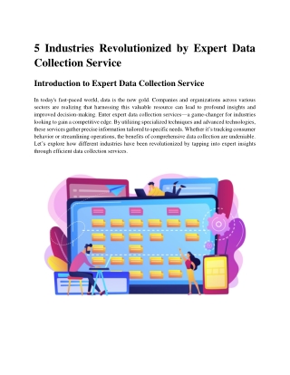 5 Industries Revolutionized by Expert Data Collection Servic