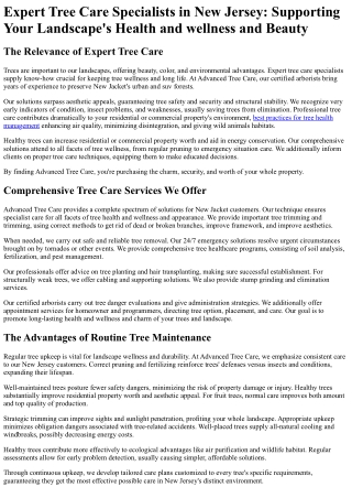 expert tree care specialists in new jersey