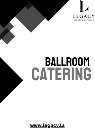 Get Premium Ballroom Catering for Weddings and Parties