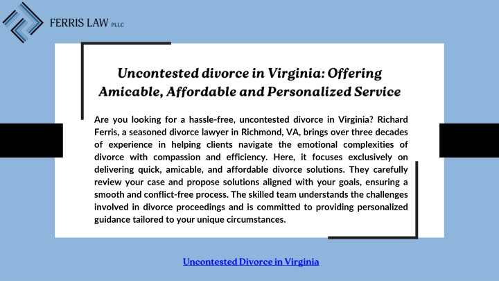 uncontested divorce in virginia offering amicable