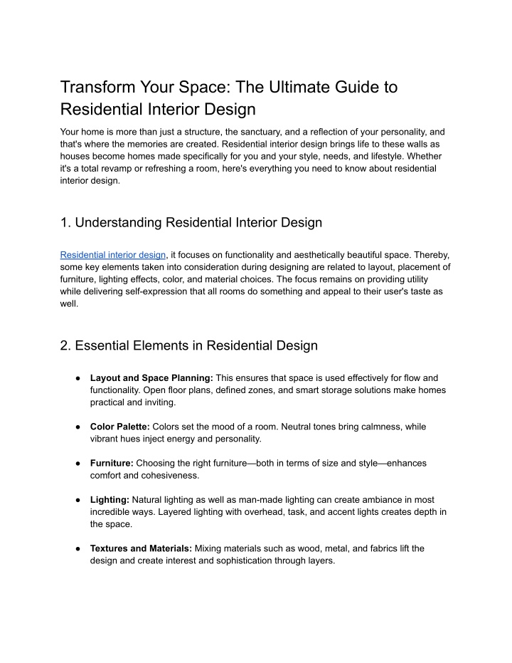 transform your space the ultimate guide