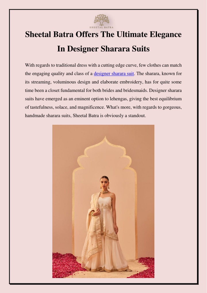 sheetal batra offers the ultimate elegance