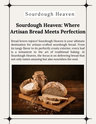 sourdough heaven where artisan bread meets