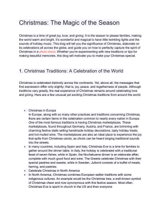 Christmas The Magic of the Season