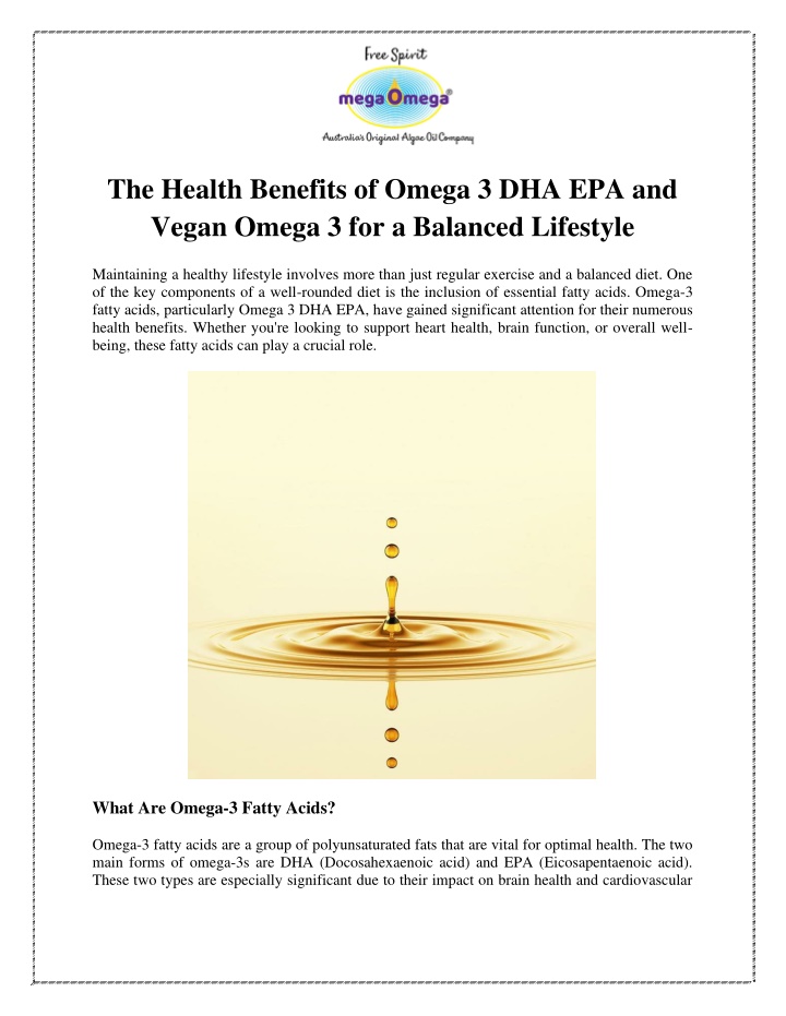 the health benefits of omega 3 dha epa and vegan