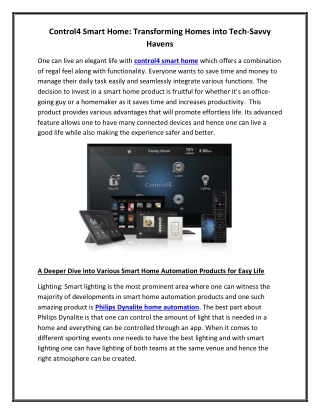 control4 smart home transforming homes into tech