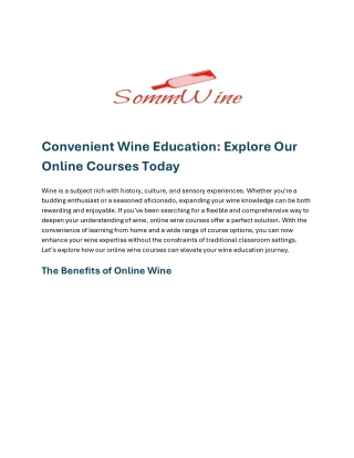 convenient wine education explore our online