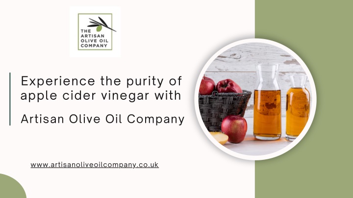 experience the purity of apple cider vinegar with