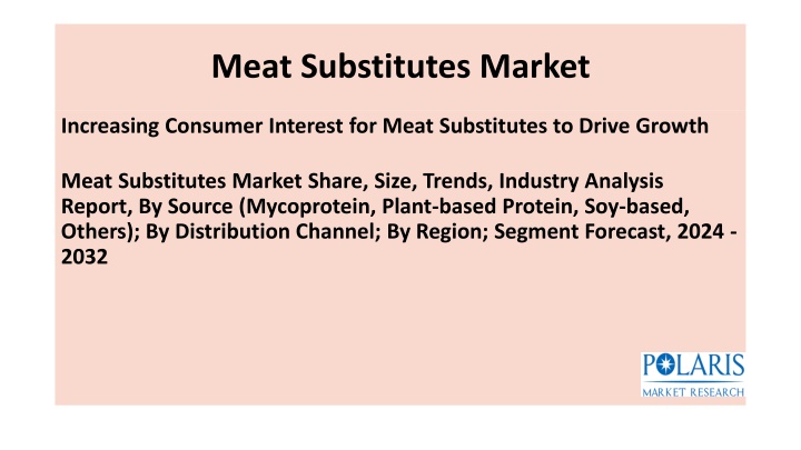 meat substitutes market