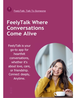 FEELYTALK: Talk to Someone Who Understands You