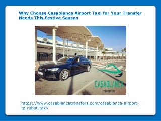 Why Choose Casablanca Airport Taxi for Your Transfer Needs This Festive Season