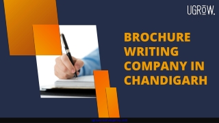 Brochure Writing Company In Chandigarh