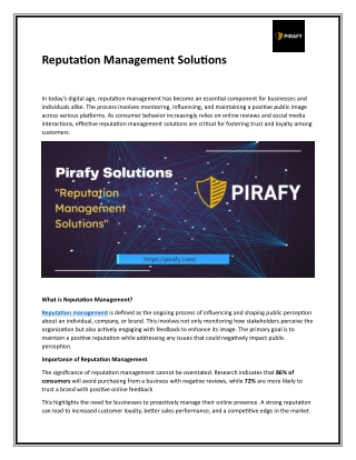 reputation management solutions