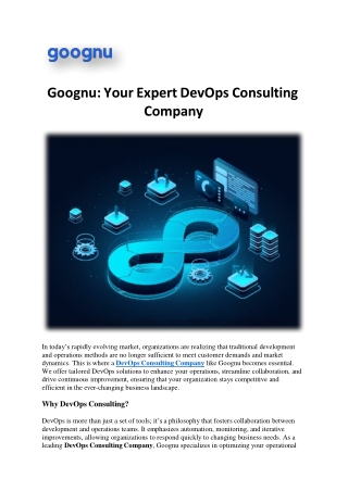 goognu your expert devops consulting company