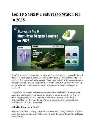 top 10 shopify features to watch for in 2025