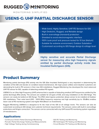 GIS PD Monitoring - USENSG - Rugged Monitoring