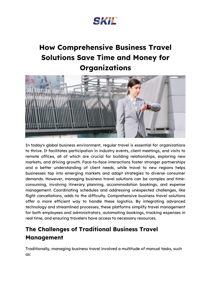 how comprehensive business travel solutions save