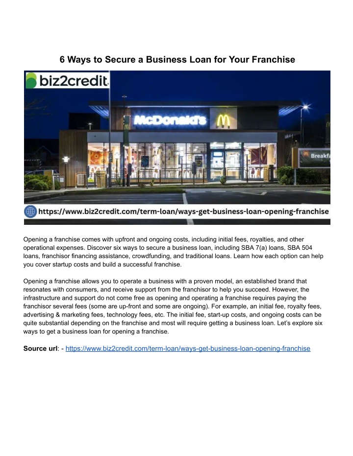 6 ways to secure a business loan for your