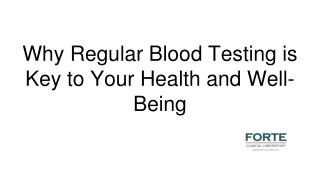 Why Regular Blood Testing is Key to Your Health and Well-Being