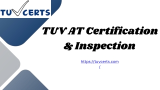 tuv at certification inspection